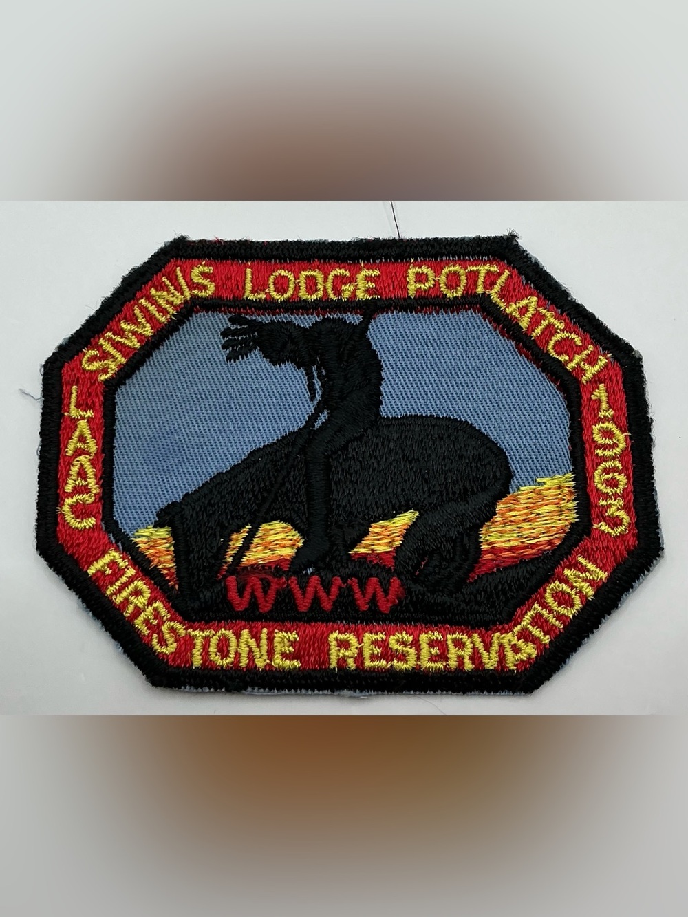VINTAGE 1963 FIRESTONE NATIVE AMERICAN RESERVATION IRON ON PATCH